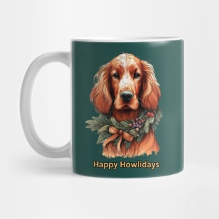 Happy Howlidays Irish Setter Mug